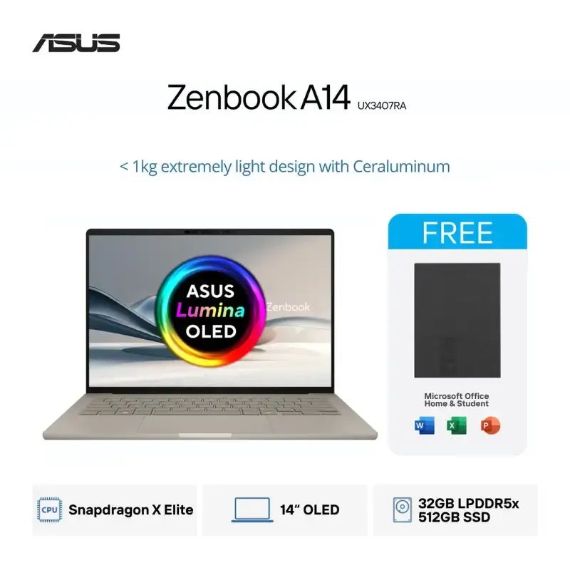 ASUS ZenBook A14 OLED – Snapdragon X Elite X1E-78-100